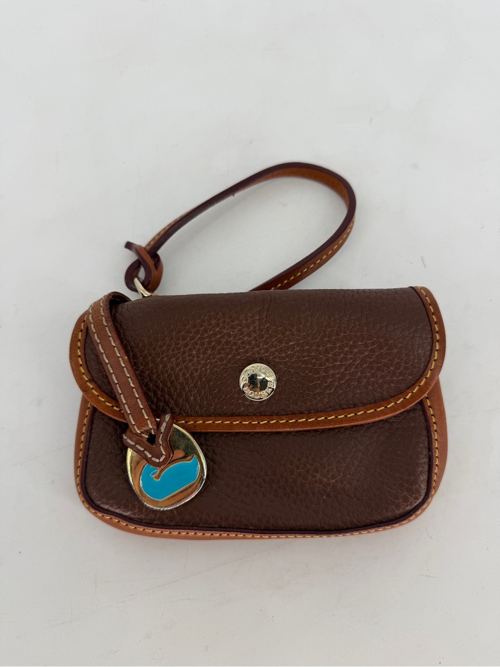 Dooney & Bourke Pebbled Leather Mini Flap Wristlet